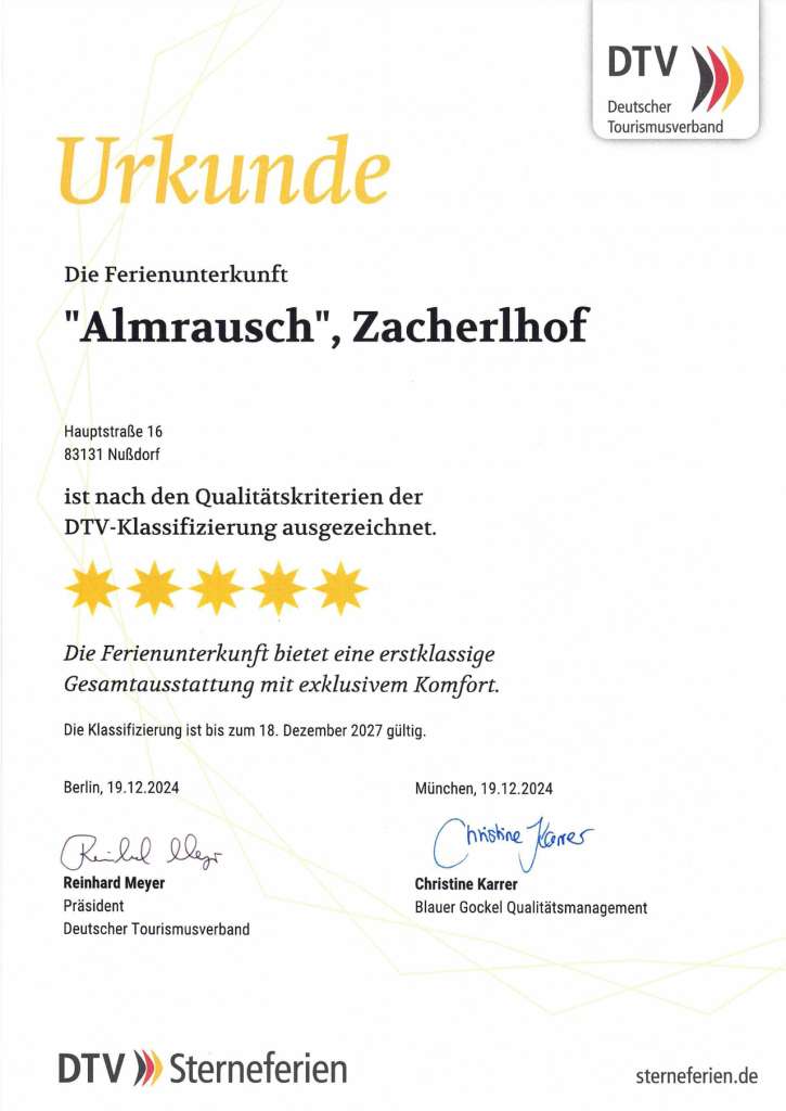 zacherlhof almrausch urkunde